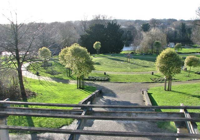 View across Wensum Park from the viewing platform