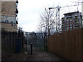 Locked gate, City Island, Leeds