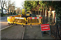 Footpath closed, Newton Road