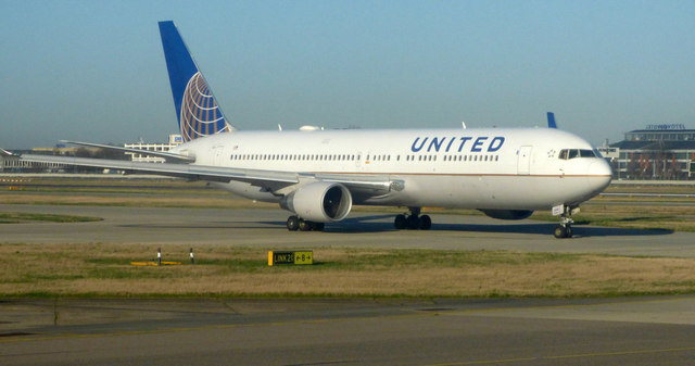 United Airlines aircraft at Heathrow