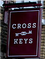 Cross Keys name sign, St David