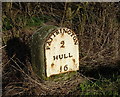 Old milestone on the A1033 near Winestead