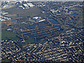 Bedfont Lakes Country park from the air