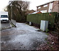 Frosty pavement, Ponthir Road, Caerleon