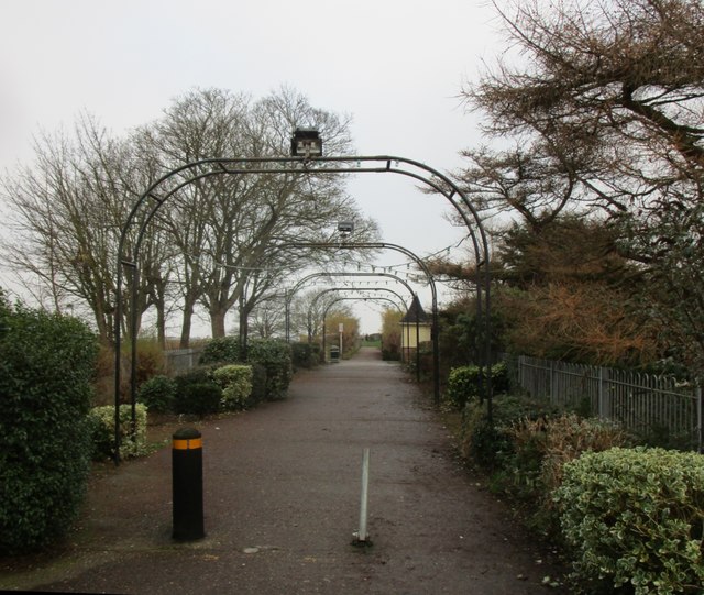 Footpath through Tower Gardens, Skegness
