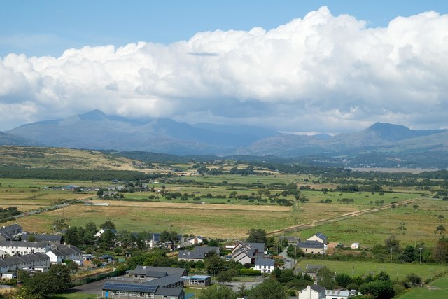 View towards the Snowdon group from Harlech Castle