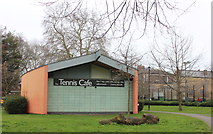 TQ3277 : Tennis Cafe, Burgess Park by Robert Eva