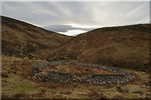 NC9122 : Sheepfold by the Kildonan Burn, Sutherland by Andrew Tryon
