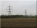 TL4627 : Pylons near Stocking Pelham by Malc McDonald