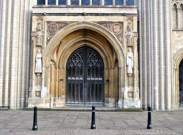 Norwich Cathedral - west entrance by Evelyn Simak