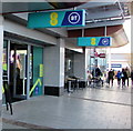 EE and BT name signs in Newport Retail Park