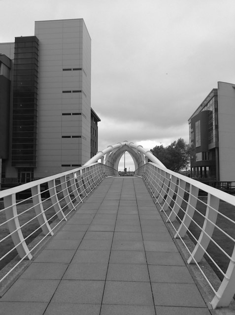 Footbridge, Princes Dock, Liverpool © habiloid :: Geograph Britain and ...