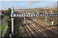 Metallic view of the South Wales Main Line, Moorland Park, Newport