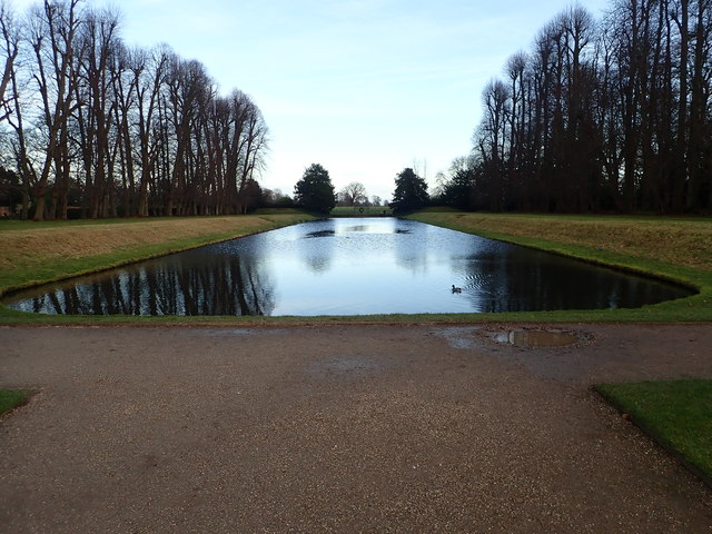 The lake in the formal garden at Erddig