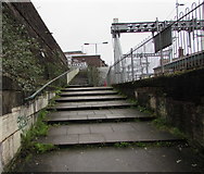 ST3088 : Steps up to Mill Street, Newport by Jaggery