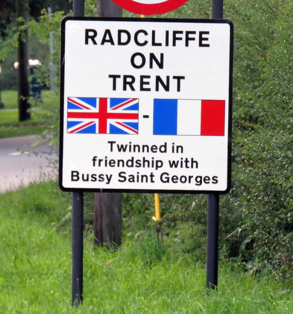 Radcliffe on Trent sign on Cropwell Road