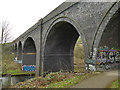 SE1719 : Disused railway viaduct near Bradley - central span by Stephen Craven