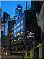 View down Cobb Street to buildings on Harrow Place and beyond