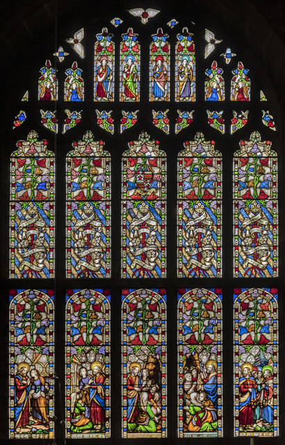 Stained glass window, St Mary & All Saints' church, Chesterfield