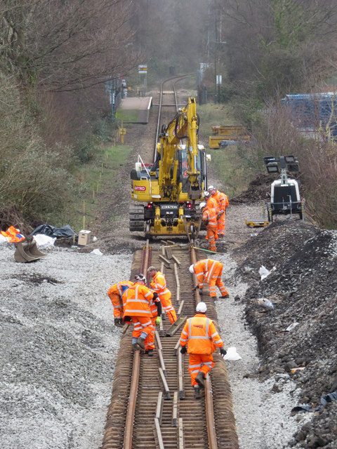 Track work underway around Birchgrove station