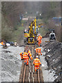 Track work underway around Birchgrove station