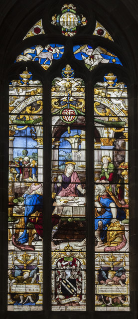 Stained glass window, St Mary & All Saints' church, Chesterfield