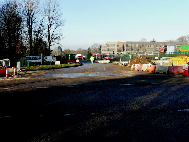 Entrance to building site, New Cut Road