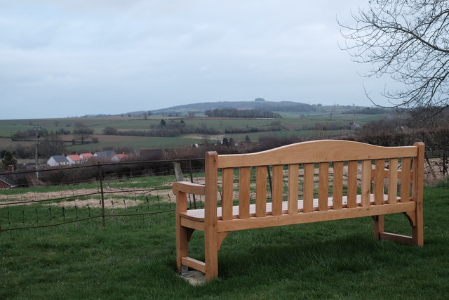 Memorial bench with a view
