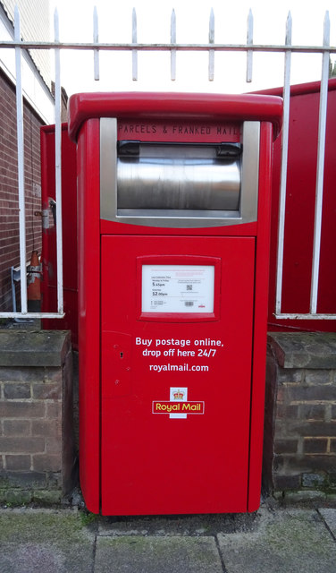Royal Mail parcel postbox on Micklegate, Selby