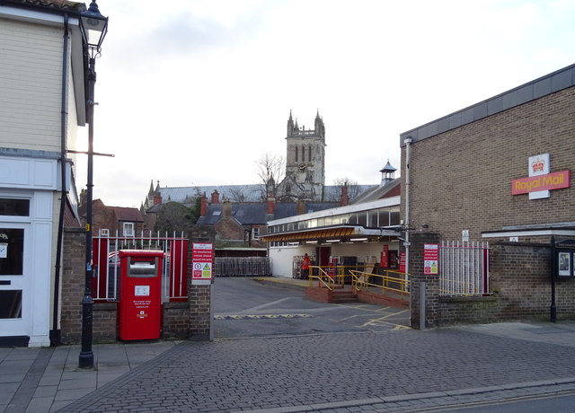 Entrance to Royal Mail delivery office on Micklegate, Selby