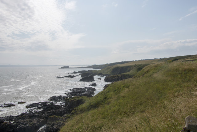 Erosional features of the coast near Usan