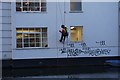 Window cleaner at Camden Town