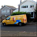 ST3090 : Zingy depiction on a yellow EDF Energy van, Laurel Crescent, Malpas, Newport by Jaggery