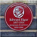 Plaque to Sir Edward Elgar