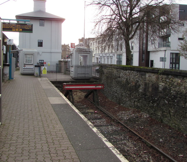 End of the line at Cardiff Bay station