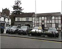 SO4593 : Cars parked in The Square, Church Stretton by Jaggery
