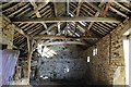 SK2995 : Inside of the cruck barn at Brightholmlee by Dave Pickersgill