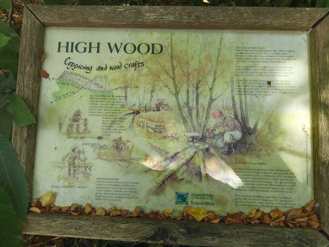 Noticeboard about High Wood