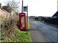 Bus stop and telephone box, Bolton Percy