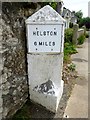 SW6034 : Old Milestone by the B3302 in Leedstown by Rosy Hanns