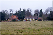 SU3642 : Houses off Church Lane, Goodworth Clatford by Robin Webster