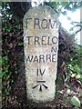 Old Milestone by the unclassified road in Tolvan