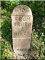 Old Milestone by the former A39, north of Playing Place