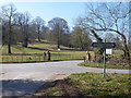 Road junction and parkland near Biddesden House