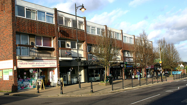Shopping parade in Spa Road, Hockley