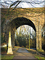 Path beneath the railway viaduct over the River Colne