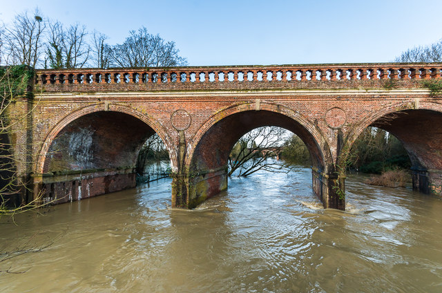 Bridge over the River Mole - in flood