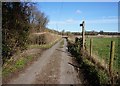 Fingerpost on South Barham Hill (road)