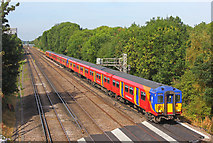 TQ2268 : Railway near New Malden by Wayland Smith