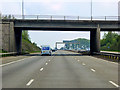 SE4234 : Northbound M1, Bridge at Partington Interchange by David Dixon